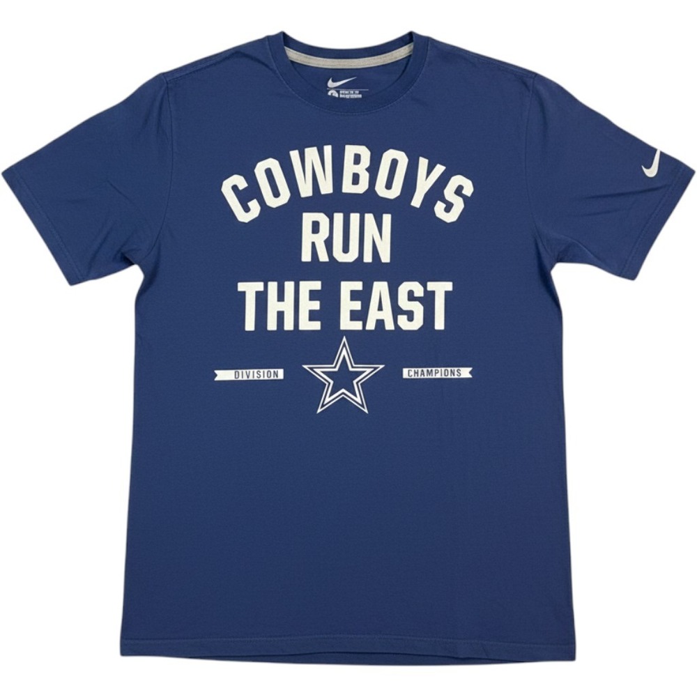Nike Dallas Cowboys Run The East Division Champions Navy Blue T-Shirt Mens Large